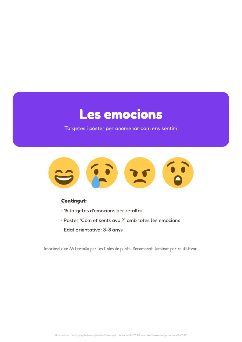 Portada del pack Les emocions