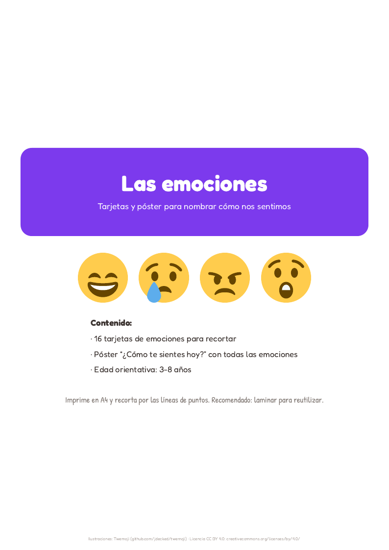 Portada del pack Las emociones
