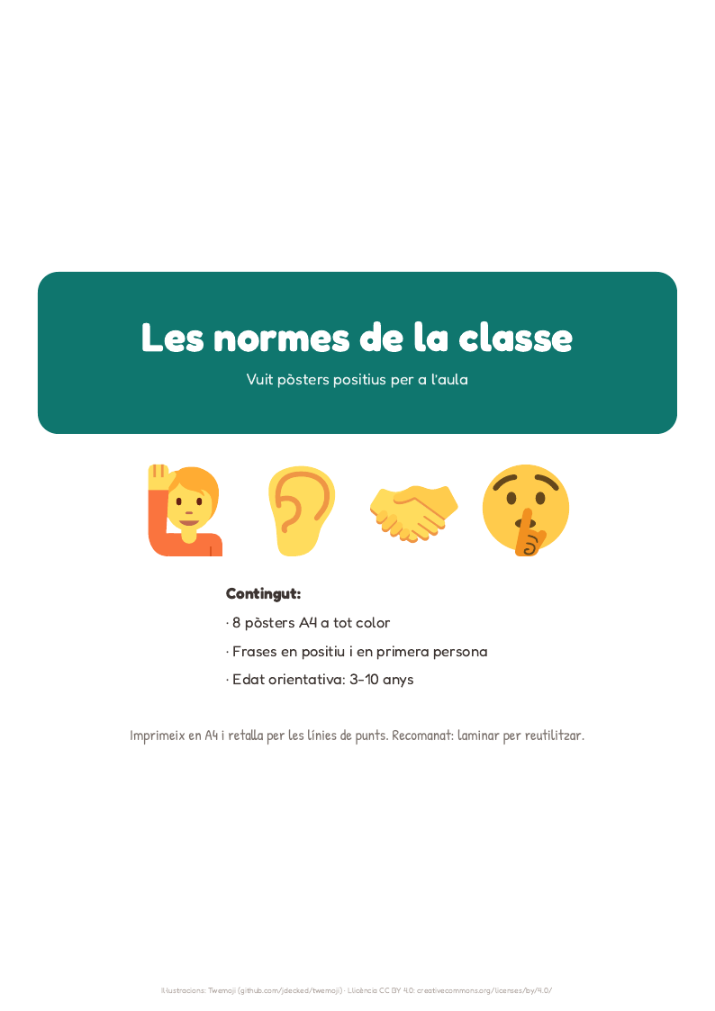 Portada del pack Les normes de la classe