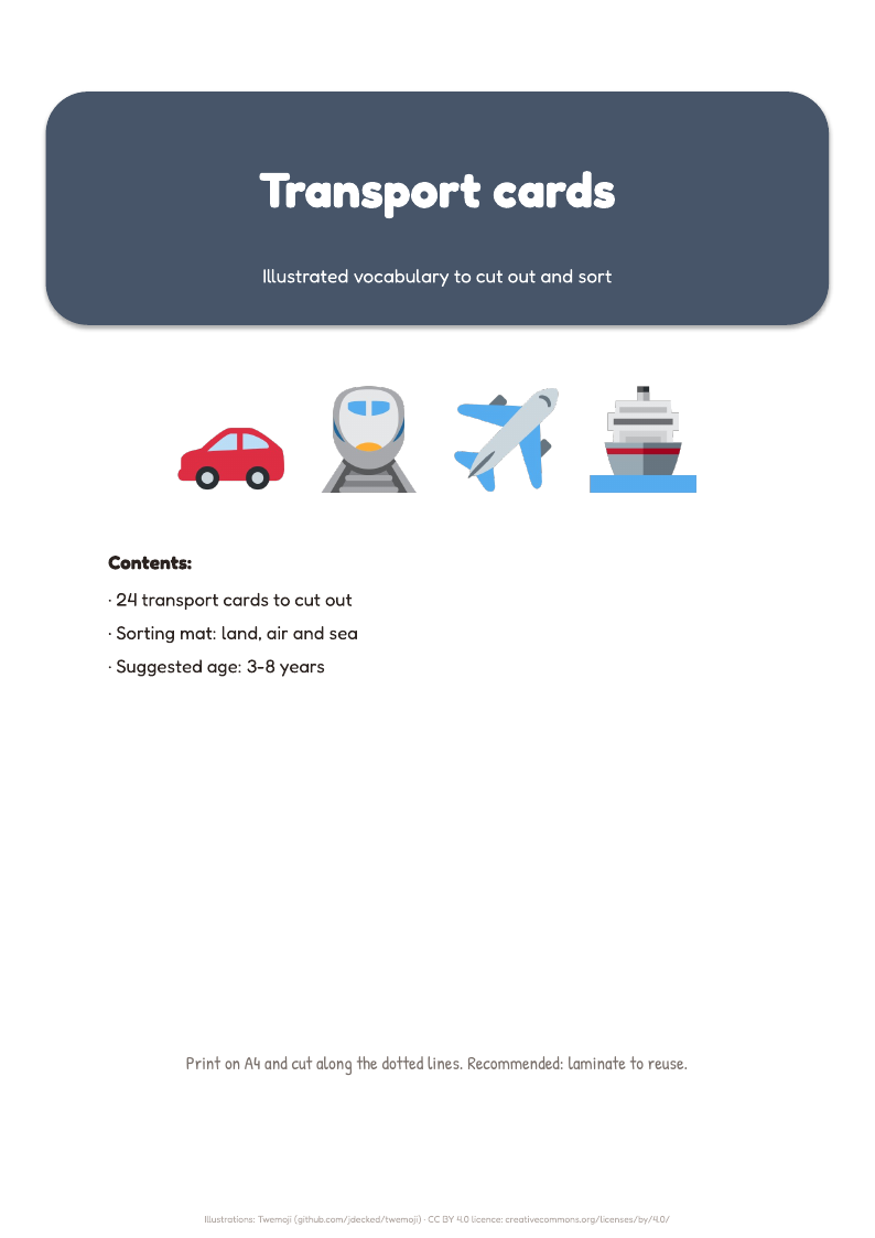 Cover of the pack Transport cards