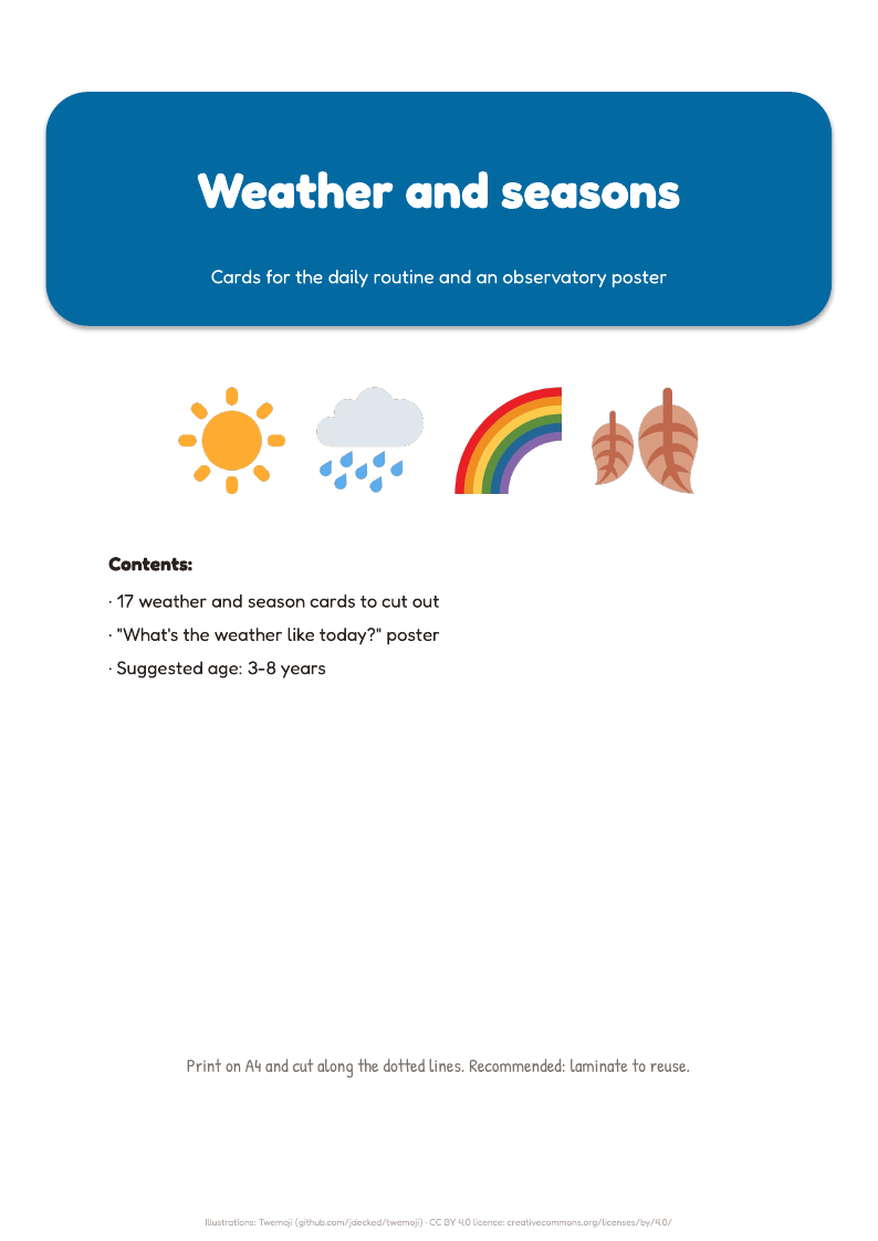 Cover of the pack Weather and seasons