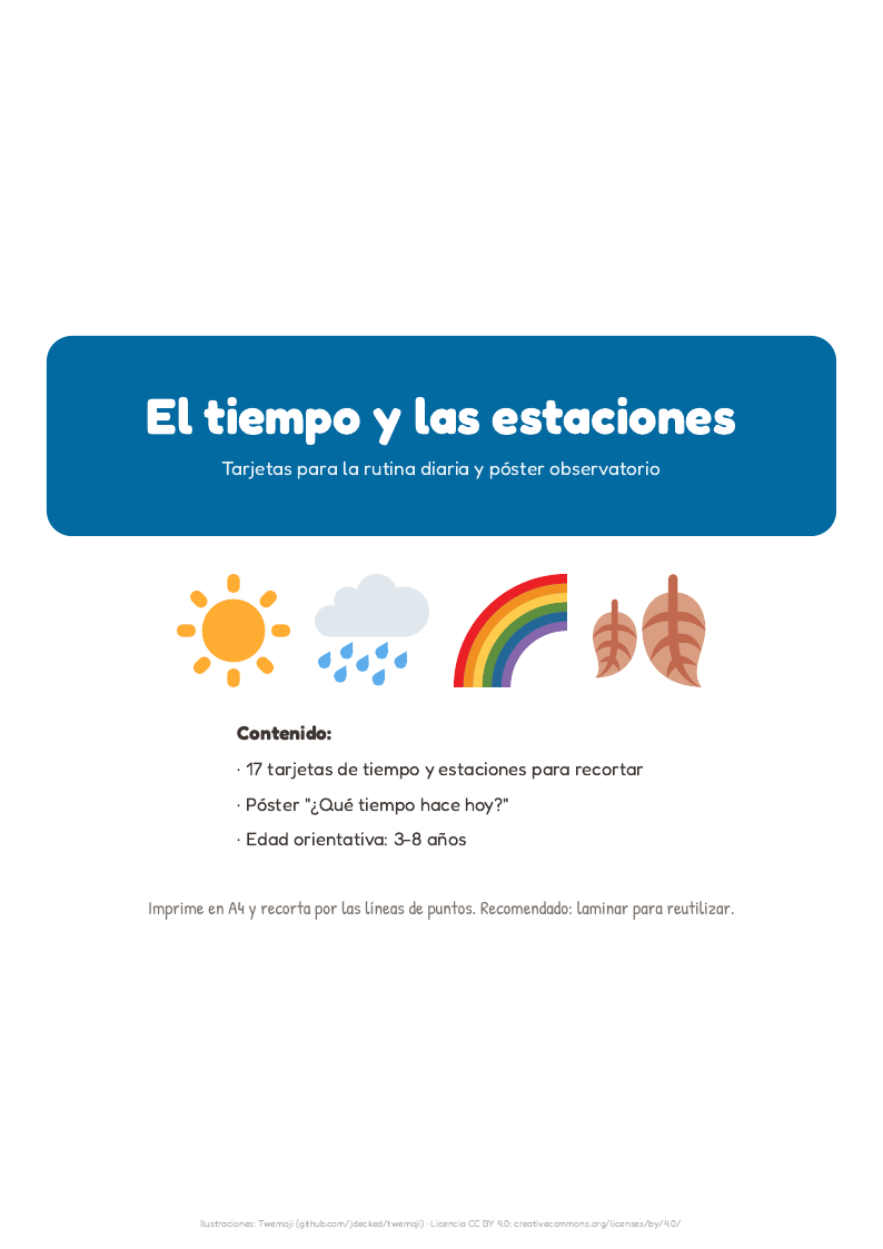 Portada del pack El tiempo y las estaciones